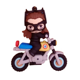 3D PVC Figure Keychain - DC Comics - Catwoman Riding Motorcycle