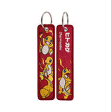Embroidery Keychain - Pokémon - Charmander (Multiple Poses And Flames)