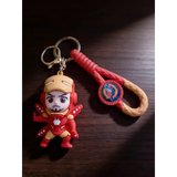 3D PVC Figure Keychain - Marvel - Chibi Iron Man Helmet Up