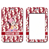 ID Card Badge Holder - Mickey & Friends - Baby Minnie Mouse On Dior Oblique Pattern