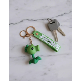 3D PVC Figure Keychain - Plants vs. Zombies - Peashooter 3D Figure With Logo Strap