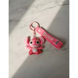 3D PVC Figure Keychain - Lilo & Stitch - Angel In Superhero Outfit