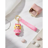 3D PVC Figure Keychain - Los Muppets - Baby Miss Piggy Pink Dress