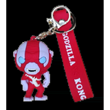 3D PVC Figure Keychain - Godzilla Vs Kong - Warbat Chibi Red Variant