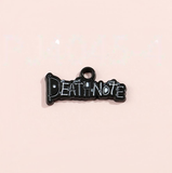 Bracelet Charm - Marvel - black Venom symbiote text charm