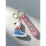 3D PVC Figure Keychain - Sanrio - Pochacco On Blue High-top