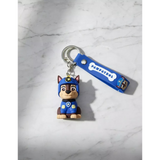 3D PVC Figure Keychain - Paw Patrol - Chase Police Uniform Sitting