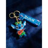 3D PVC Figure Keychain - Lilo & Stitch - Stitch Hula Ukulele Sunglasses