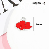 Bracelet Charm - Naruto - Akatsuki single red cloud