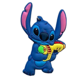 Lilo & Stitch Stitch holding a yellow water gun PVC keychain