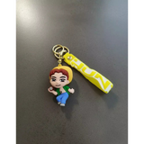 3D PVC Figure Keychain - KPop Demon Hunters - Hun Yellow Hat Holding Mic