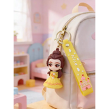 3D PVC Figure Keychain - Disney Princess - Belle Yellow Gown Chibi