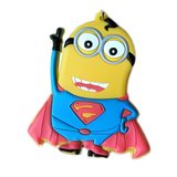 Despicable Me Minion dressed as Superman keychain PVC keychain