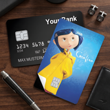 Credit Card Skin Sticker - Coraline - In Yellow Raincoat