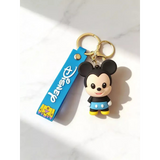 3D PVC Figure Keychain - Mickey and Friends - Chibi Mickey Mouse Blue Shorts