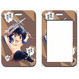 ID Card Badge Holder - Demon Slayer - Chibi Inosuke Hashibira With Swords
