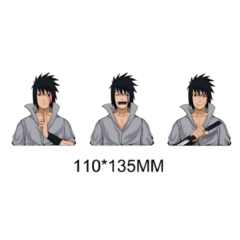 3D Lenticular Sticker - Naruto - Sasuke Uchiha with Sword & Hand Sign