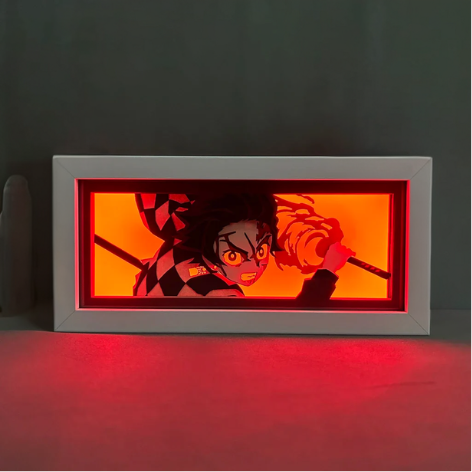 3D Paper Carving Light Lamp - Demon Slayer - Tanjiro Kamado