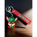 3D PVC Figure Keychain - Zootopia - Chibi Nick Wilde Junior Ranger