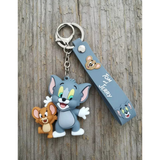 3D PVC Figure Keychain - Tom and Jerry - Chibi Smiling