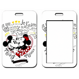 ID Card Badge Holder - Mickey & Friends - Mickey And Minnie Kissing Heart Design