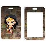 ID Card Badge Holder - DC Comics - Chibi Wonder Woman On Comic Book Panels