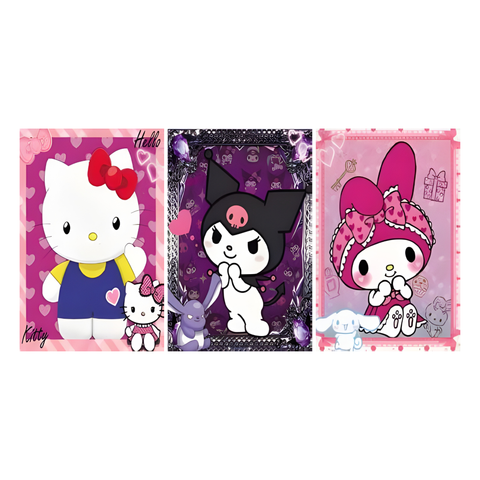 3D Lenticular Poster 12"x16" - Sanrio - Hello Kitty, Kuromi & My Melody Pink Theme