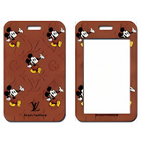 ID Card Badge Holder - Mickey & Friends - Mickey Mouse On Louis Vuitton Monogram Brown