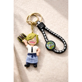 3D PVC Figure Keychain - One Piece Sanji - Sanji Chef Holding Pancakes