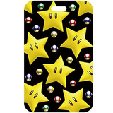 ID Card Badge Holder - Super Mario - Super Stars And Mushrooms Pattern