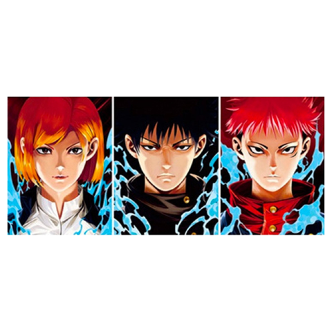 3D Lenticular Poster 12"x16" - Jujutsu Kaisen - Yuji Itadori, Satoru Gojo & Sukuna