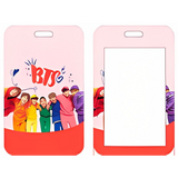 ID Card Badge Holder - BTS - Members Group Photo Pink