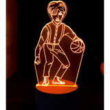 3D LED Night Light - Cai Xukun - Playing basketball