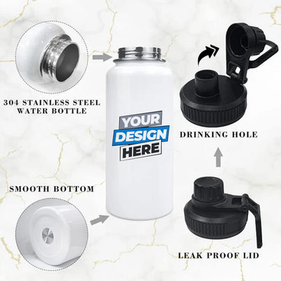 Custom Tumbler 32oz - Screw-On Lid & Buckle