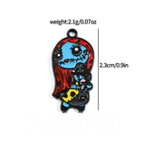 Bracelet Charm - The Nightmare Before Christmas - Sally in blue patchwork dress