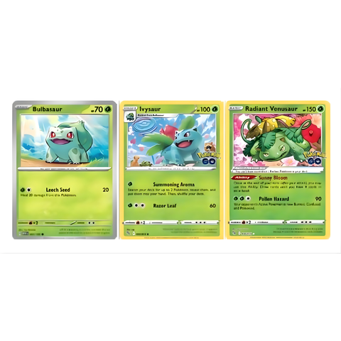 3D Lenticular Poster 12"x16" - Pokémon - Bulbasaur, Ivysaur & Venusaur Evolution Card
