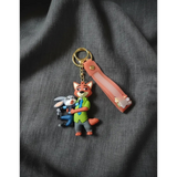 3D PVC Figure Keychain - Zootopia - Nick Holding Judy