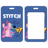 ID Card Badge Holder - Lilo & Stitch - Stitch And Angel Fighting On Blue