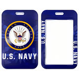 ID Card Badge Holder - U.S. Navy - Seal On Blue Camouflage
