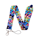 Lanyard - Disney - Mickey Mouse, Minnie Mouse, Donald Duck, Daisy Duck, Goofy, and Pluto on Blue