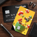 Credit Card Skin Sticker - Super Mario - Mario And Luigi In Green Pipe