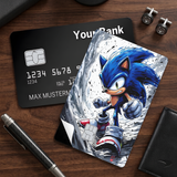 Credit Card Skin Sticker - Sonic the Hedgehog - Sonic Running Sketch Art - Holographic