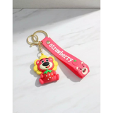 3D PVC Figure Keychain - Toy Story - Lotso Holding Strawberry