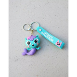 3D PVC Figure Keychain - Gabby Dollhouse Pandy - Mercat Mermaid Variant 2