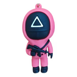 3D PVC Figure Keychain - Squid Game - Soldier Guard With Rifle