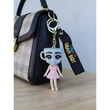 3D PVC Figure Keychain - Italian Brainrot - Coffee Cup Lady Pink Dress