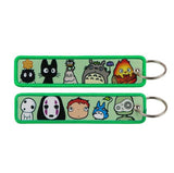 Embroidery Keychain - Studio Ghibli - Characters (Green, Soot Sprites & Totoro)