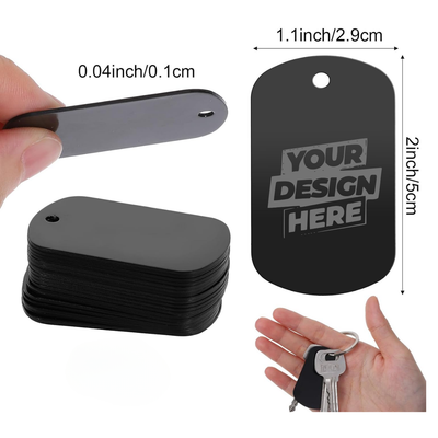 Premium Laser Engraving - Matte Black Military-Style ID Tag