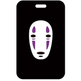 ID Card Badge Holder - Spirited Away - No-Face Mask On Black Background