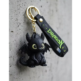 3D PVC Figure Keychain - How to Train Your Dragon - Chibi Toothless Sitting
